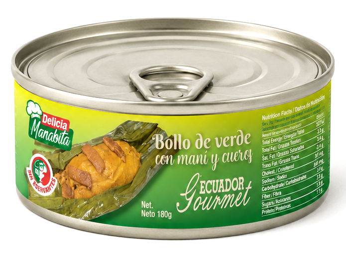 Bollo de verde con maní y cuero 180 gramos