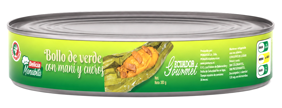 Bollo de verde con maní y cuero 360 gramos